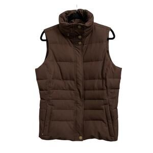 Lands’ End 80% Brown Puffer Vest. Woman’s SZ M